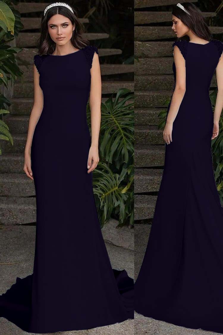 White Sleeveless Strapless Mermaid Long Prom Dress With Beading