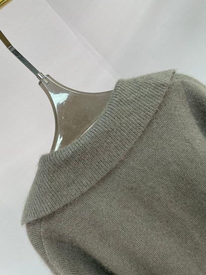 Chanel 2025 Knit Sweater Dark Gray Cashmere