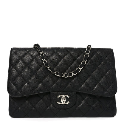 Caviar Quilted Jumbo Single Flap Black