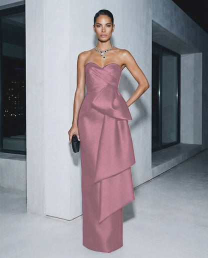 Elegant Sweetheart Sleeveless Evening Dress Floor Length Sheath
