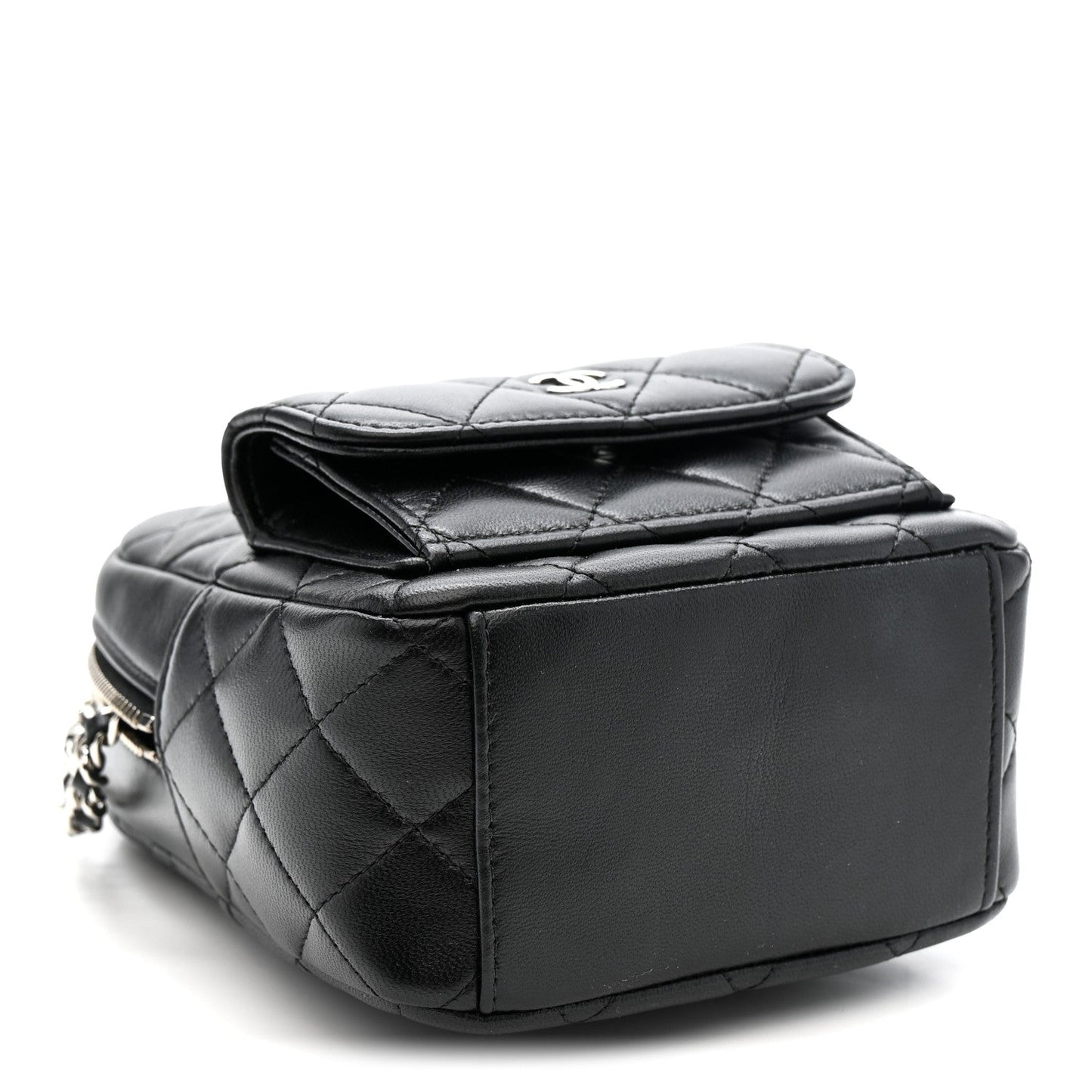 Lambskin Quilted CC Mini Classic Backpack Black