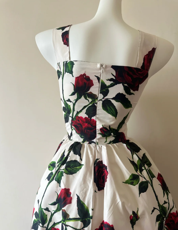 A Line Floral Prom Dress 22nd Birthday Outfit Formal Event Dress fg8327