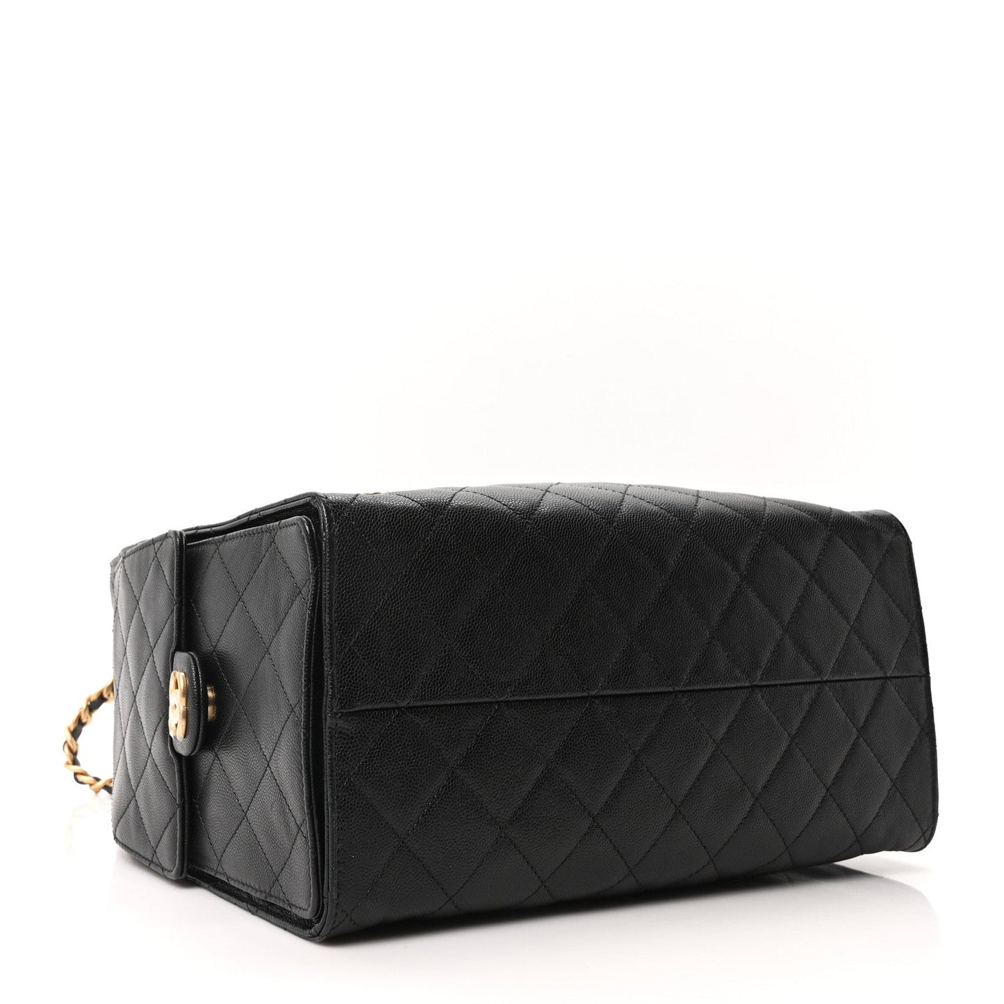 Caviar Quilted Medium Chanel 25 Handbag Black