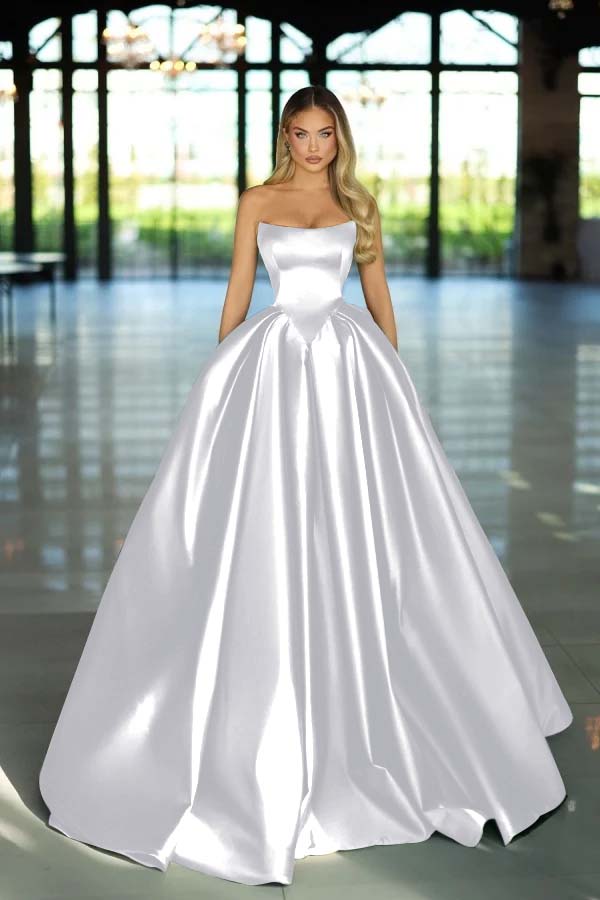 Green Strapless Long Prom Dress A-Line Sleeveless