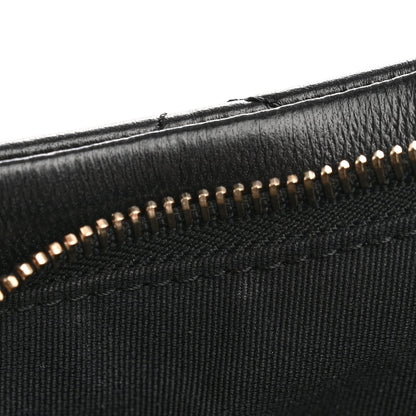 Lambskin Quilted CC Links Hobo Black