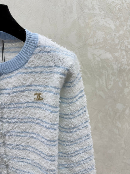 Chanel 2025 Knitted Crew Neck Cardigan Wool Polyester 734785