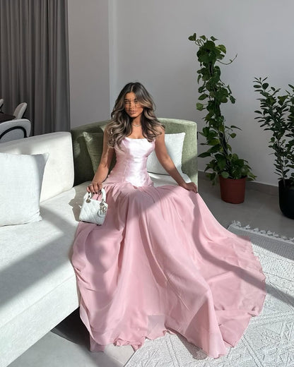 Glamorous Pink Sweetheart Long Mermaid Sleeveless Prom Dress with Pleated