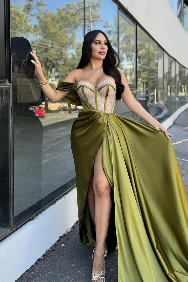 Sleeveless Strapless One-Shoulders Mermaid Beads Prom Dress