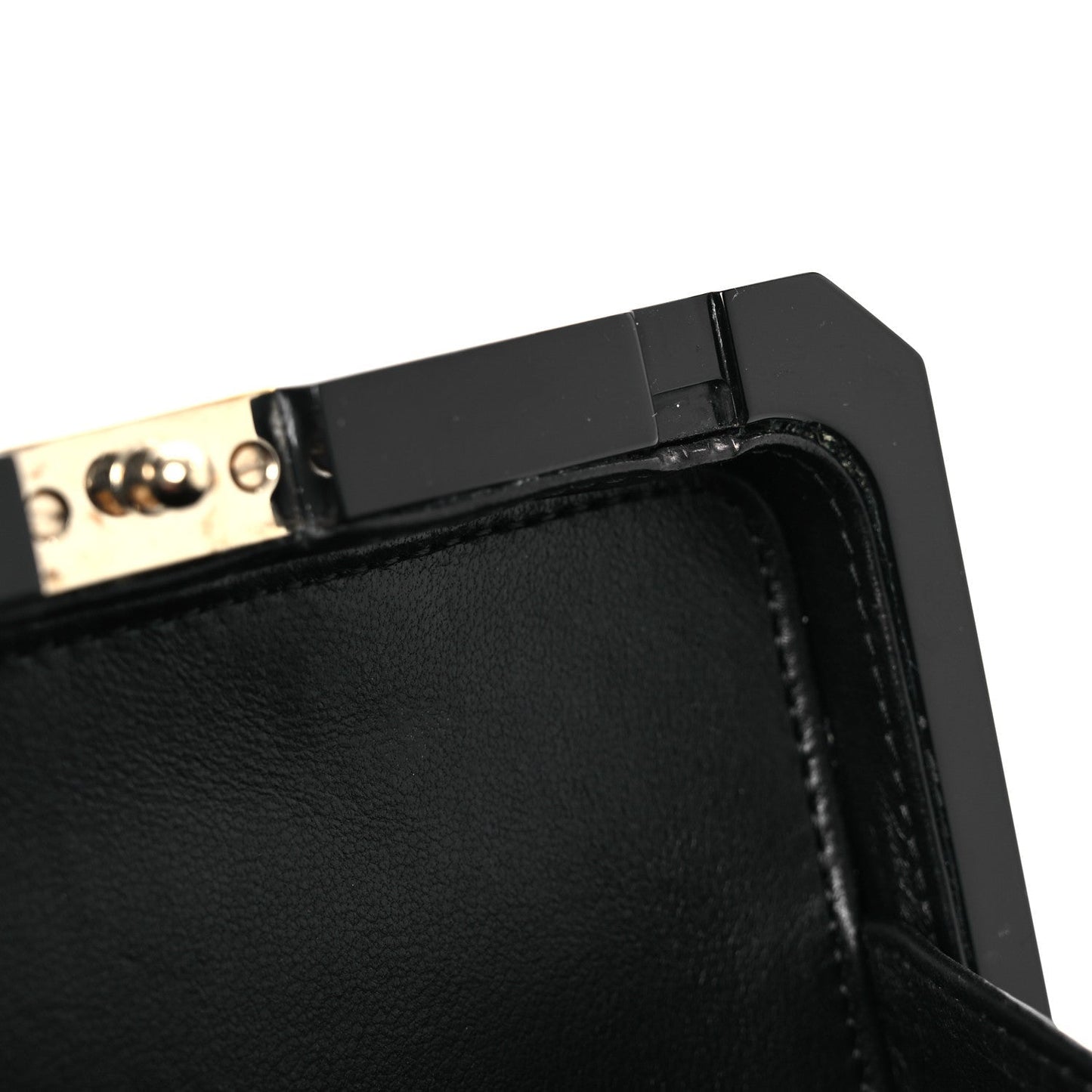 Plexiglass Perfume Bottle Clutch Black