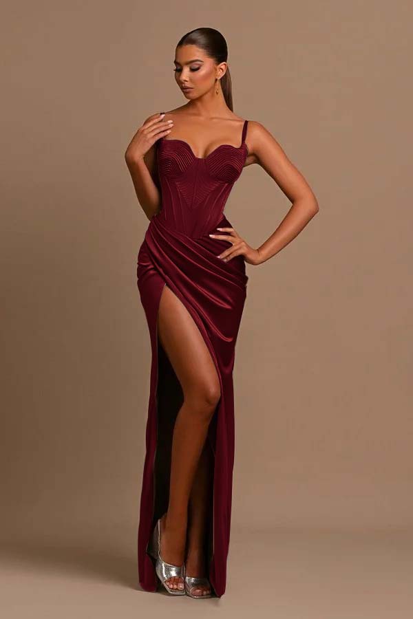 Sliver Sweetheart Evening Dress Sleeveless Designed