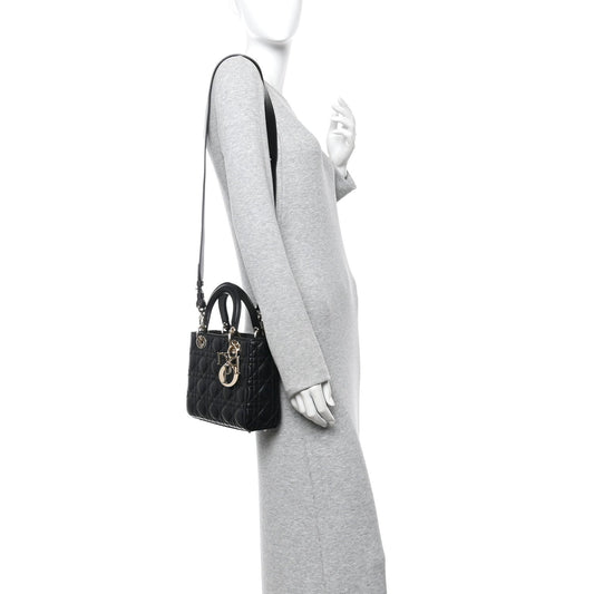 Lambskin Cannage Small My ABCDior Lady Dior Black