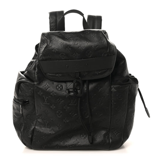 Calfskin Monogram Shadow Discovery Backpack Black