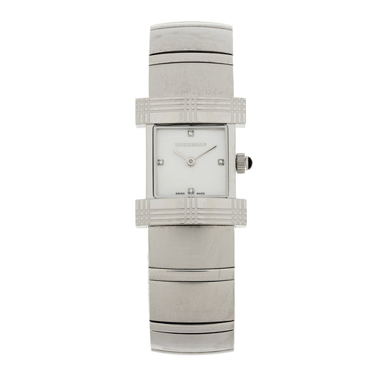 Stainless Steel Diamond Mother of Pearl 24mm Quartz Watch BU4500