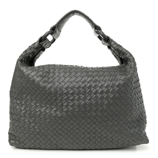 Nappa Intrecciato Sloane Hobo Ferro Gray