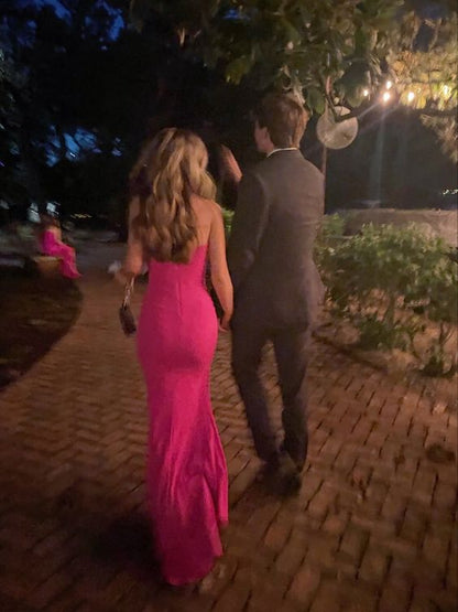 Elegant Long Prom Party Dress Strapless Evening Gown    fg5285