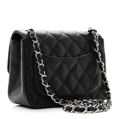 Caviar Quilted Mini Square Flap Black