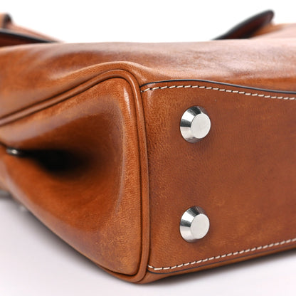 Vegetable Tanned Lambskin Mini Rodeo Top Handle Handbag Tan Cowboy