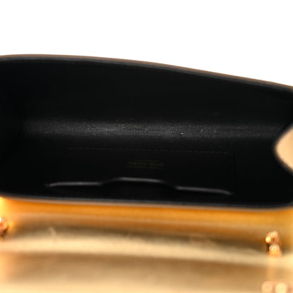 Metallic Calfskin DG Girls Shoulder Bag Gold