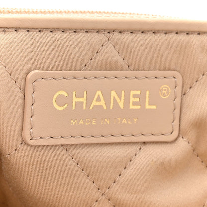 Shiny Calfskin Quilted Small Chanel 22 White