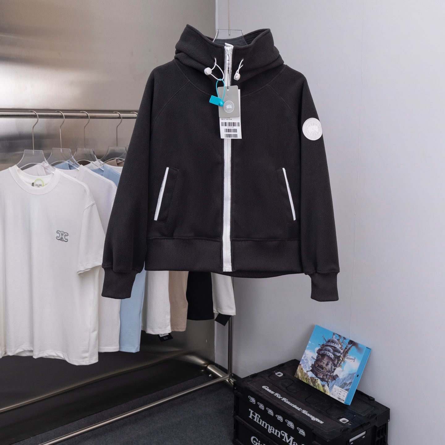 C. Goose Bomber Jacket Black Lambswool 0016