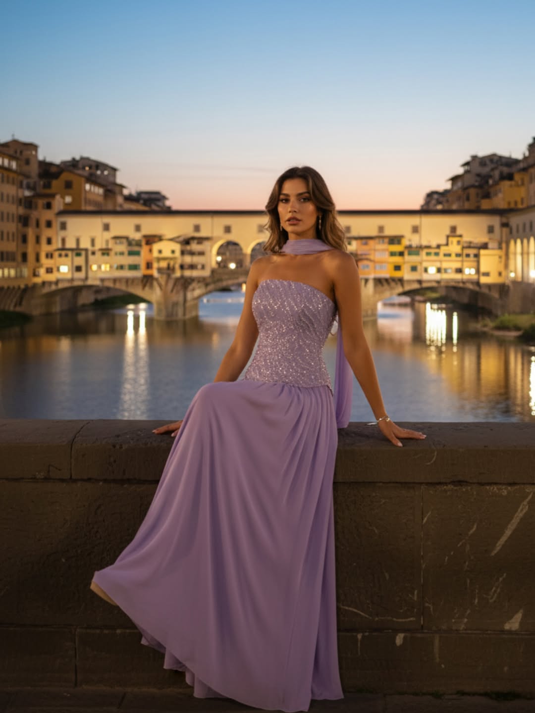 Luxury Sleeveless Strapless Square Sequins Long Prom Dress With Gloves