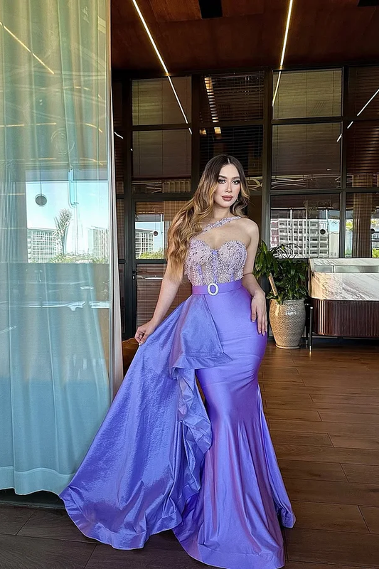 Sleeveless Halter Straps Sweetheart Mermaid Embroidery Prom Dress