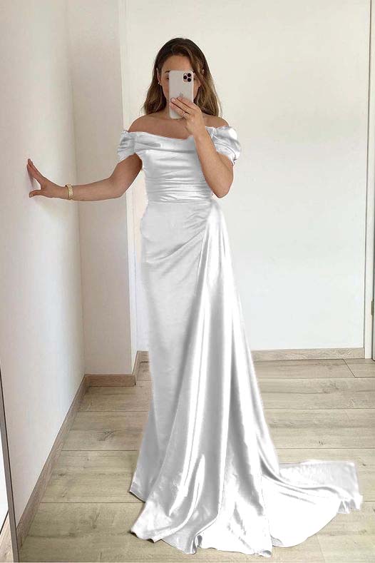 Off-The-Shoulder Mermaid Strapless Prom Dress With Ruffles Online