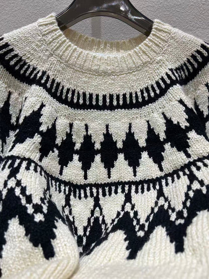 Dior Alps Sweater Alpaca Wool and Cotton Knit