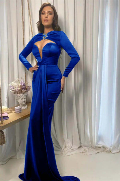 Sweetheart Mermaid Evening Dress Court With Cap Sleeves