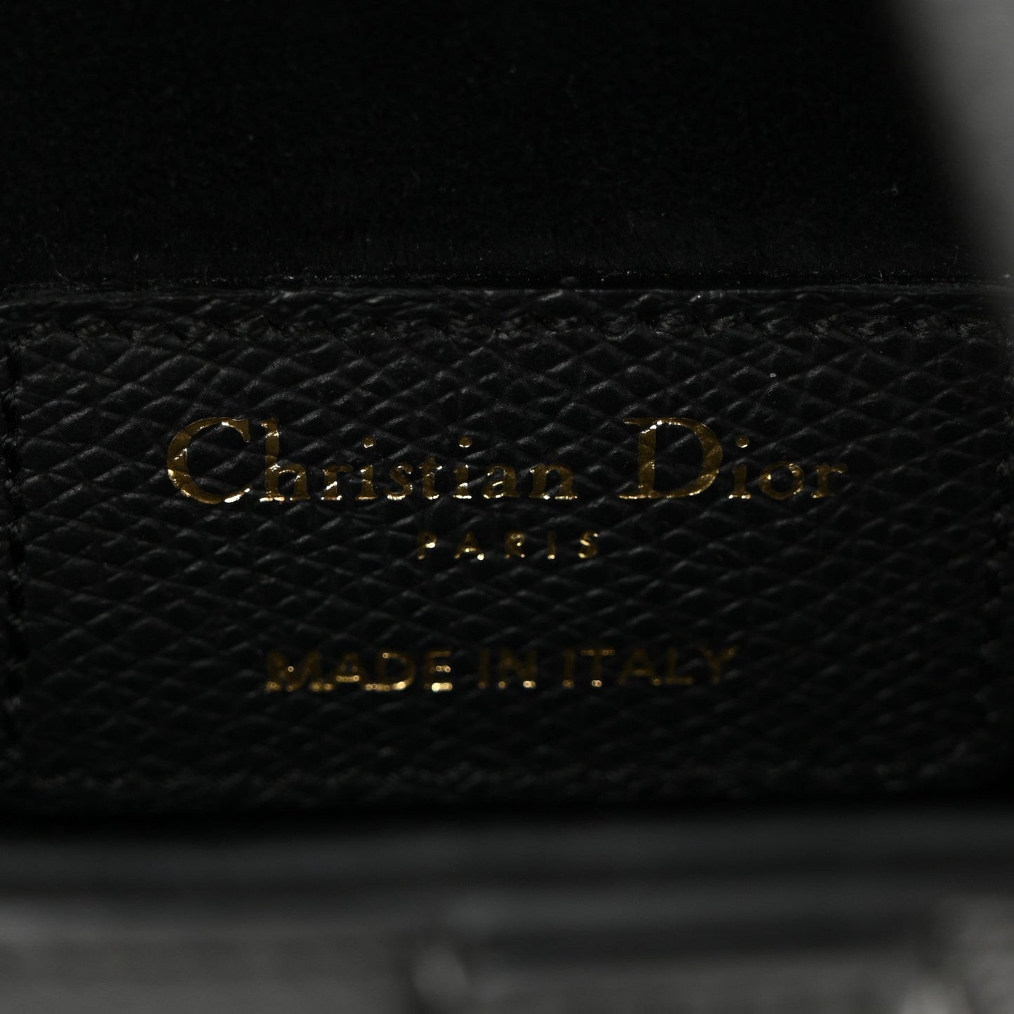 Grained Calfskin Mini Saddle Bag Black