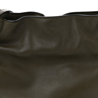 Nappa Medium Flamenco Knot Bag Dark Khaki