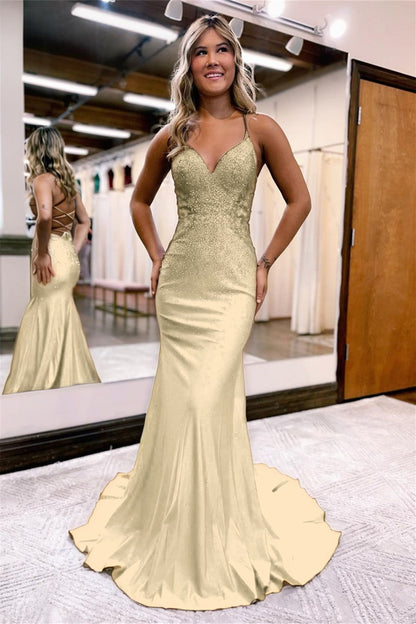 Blue Mermaid Evening Dress Simple For Grad Party