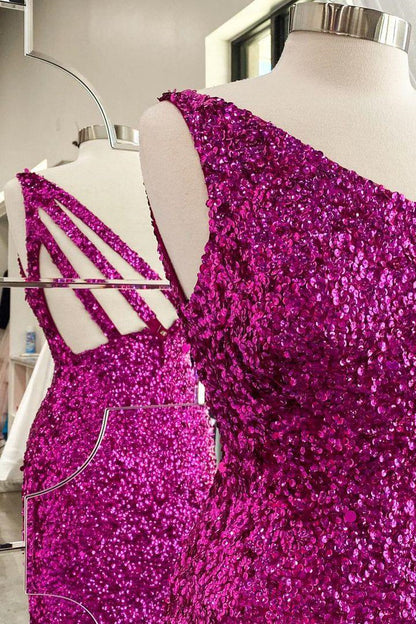 Amazing Sleeveless Mermaid Prom Dress One Shoulder With Slit