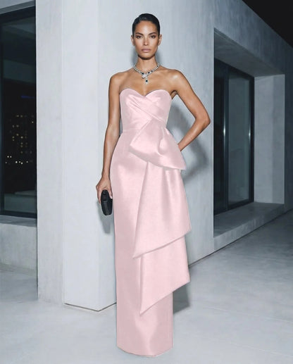 Elegant Sweetheart Sleeveless Evening Dress Floor Length Sheath