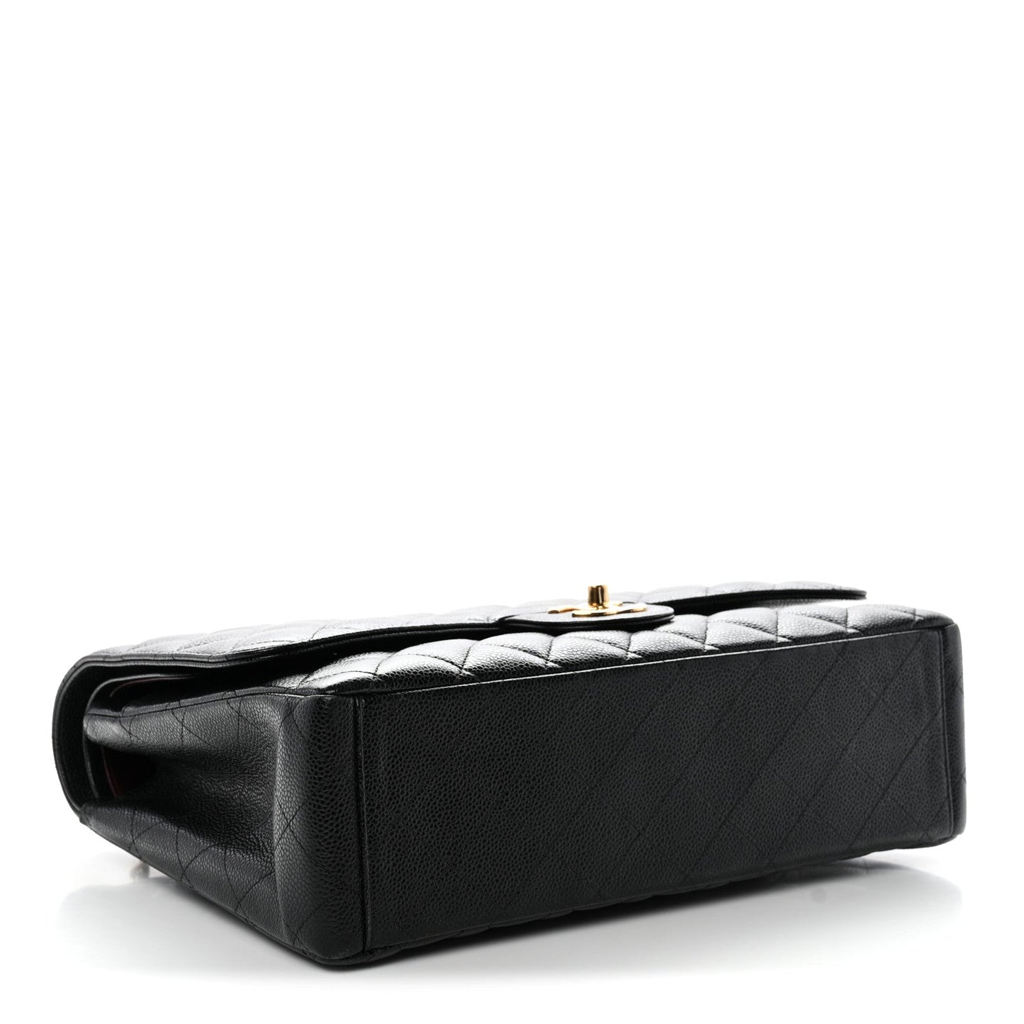 Caviar Quilted Maxi Double Flap Black