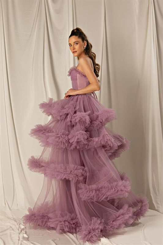 Mermaid Layers Prom Dress Online Spaghetti-Straps Shine