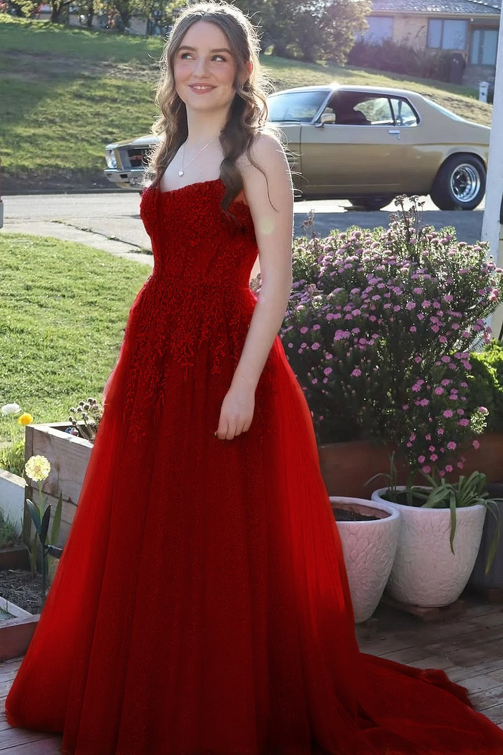 Sleeveless Spaghetti Straps Sweetheart A-Line Sequins Prom Dress