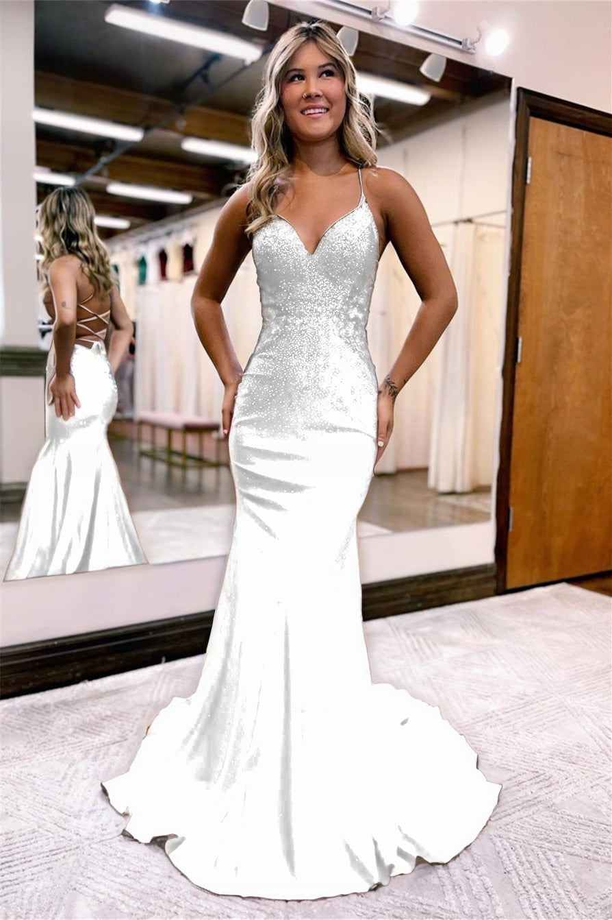 Blue Mermaid Evening Dress Simple For Grad Party