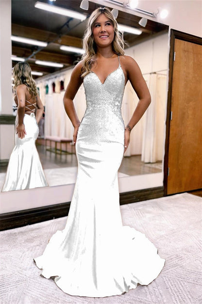 Blue Mermaid Evening Dress Simple For Grad Party