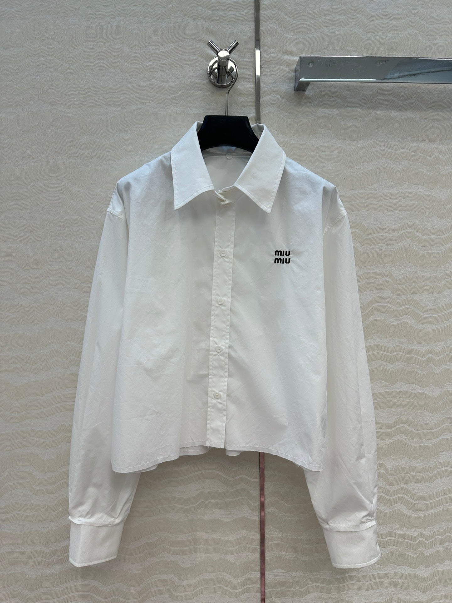 Miumiu Detachable Cuff and Collar Shirt White Cotton