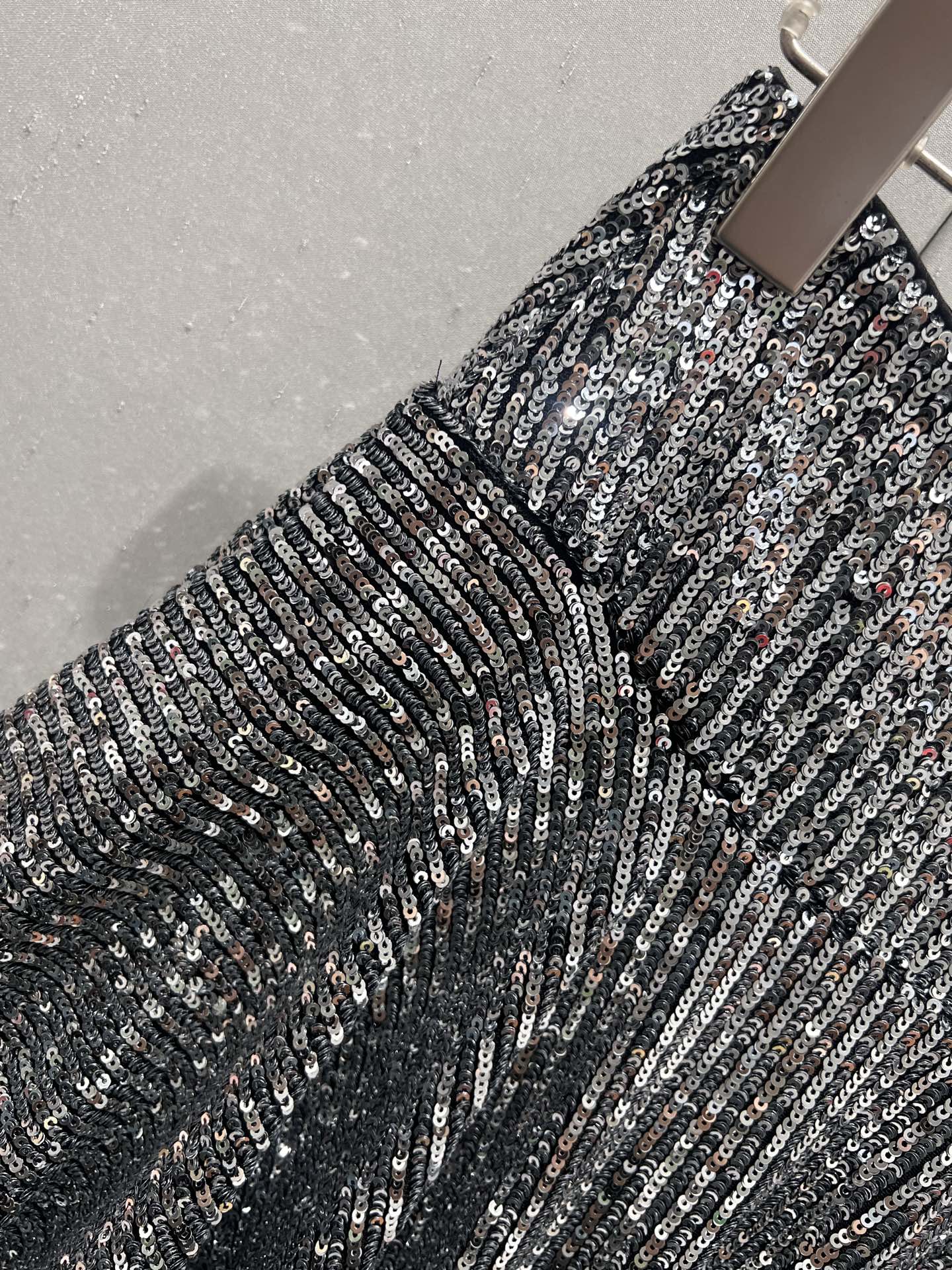 YSL 2025 Sequined Skirt Silver Polyester 212667