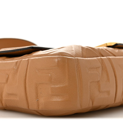 Nappa FF 1974 Embossed Baguette Miele Scuro