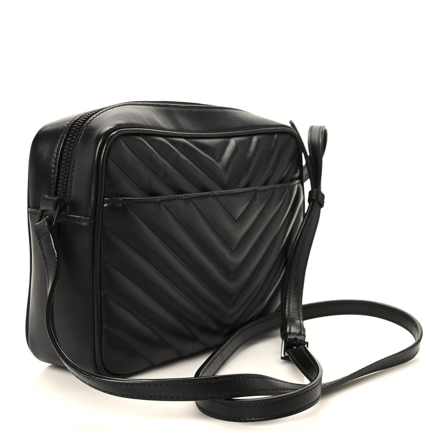 Calfskin Matelasse Monogram Monochrome Lou Camera Bag Black