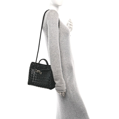 Nappa Intrecciato Small Andiamo Shoulder Bag Black