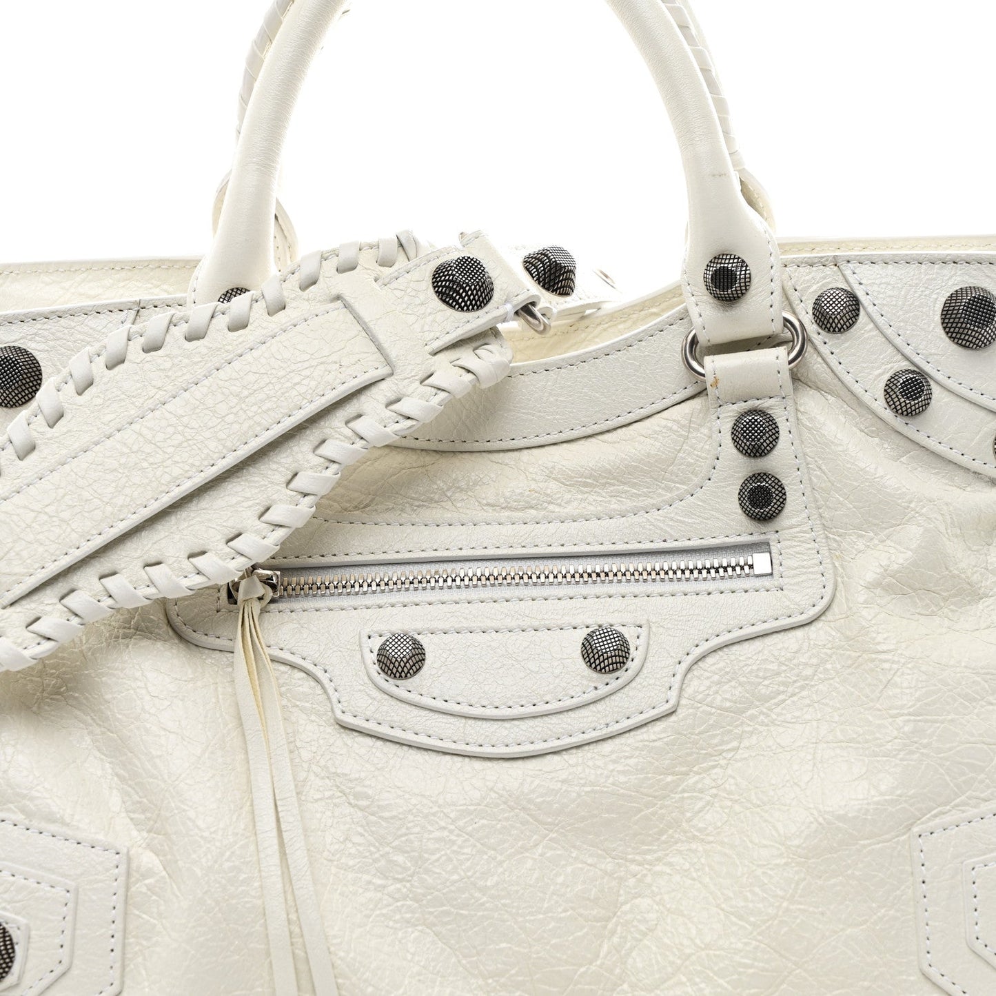 Agneau Arena Neo Cagole City Handbag Optic White