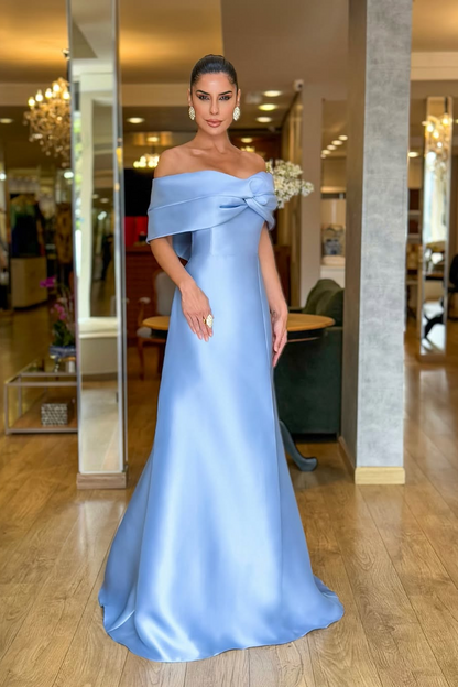 Stunning Dark Green Satin Off the Shoulder Strapless Long Prom Dress with Pleated