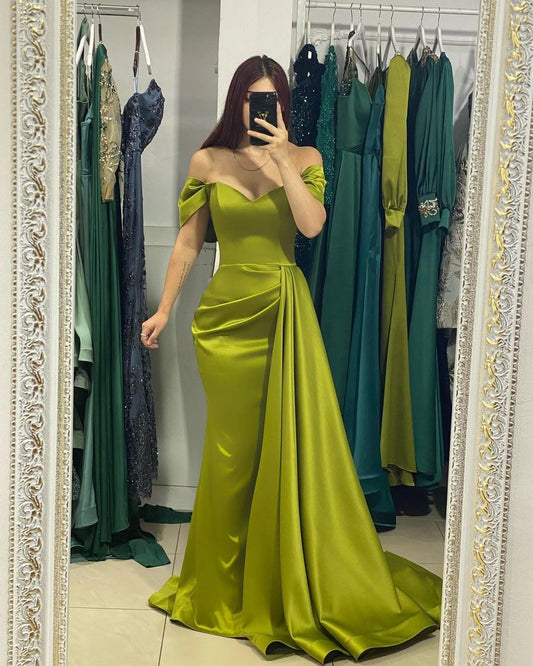Sleeveless Strapless Sweetheart Off-Shoulders Mermaid Prom Dress