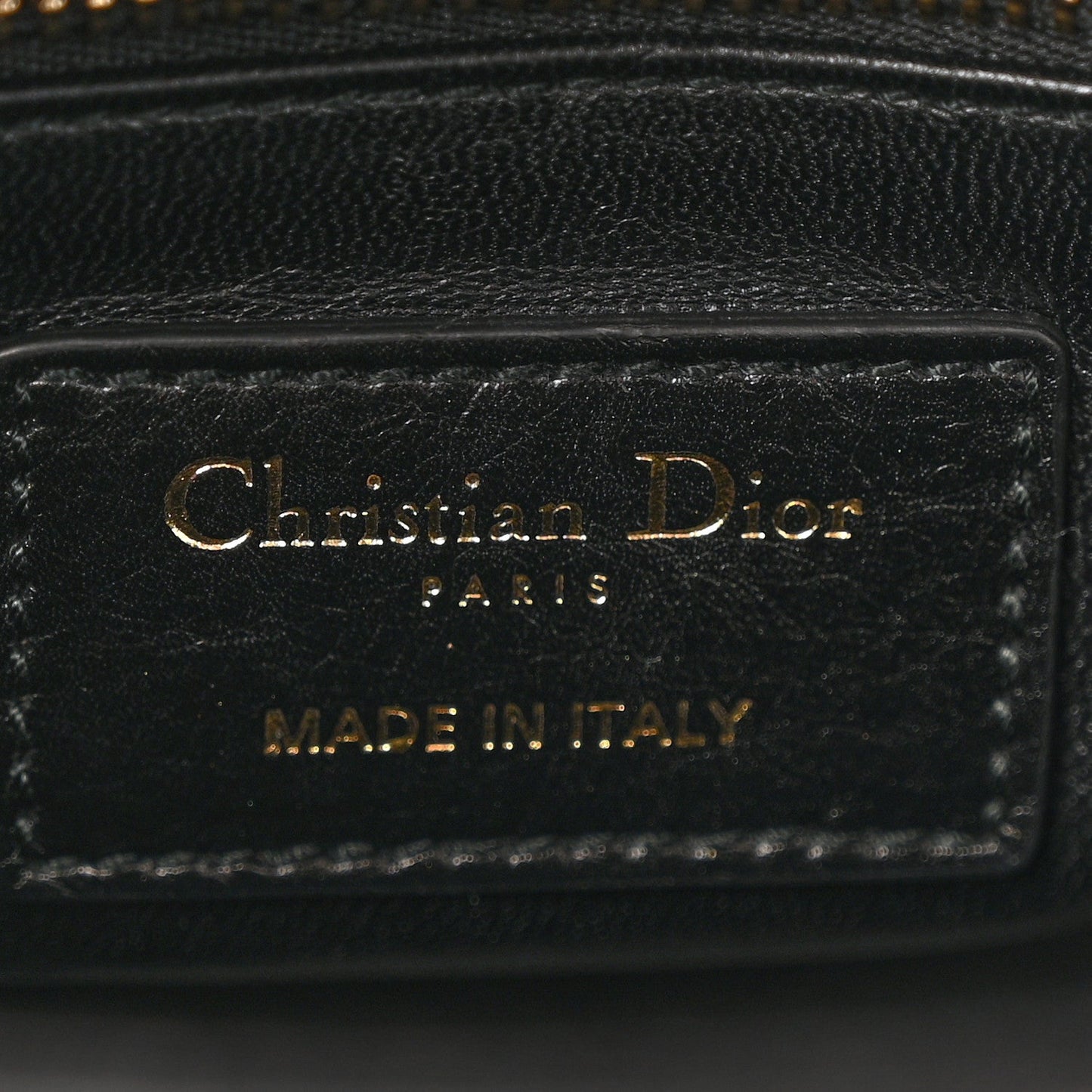 Calfskin Beaded Mini Lady Dior Black