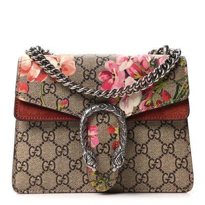 GG Supreme Monogram Blooms Mini Dionysus Shoulder Bag Beige Multicolor Dry Rose