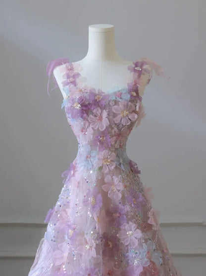 A Line Long Sleeveless Prom Dress Beautiful Evening Dresses   fg7661